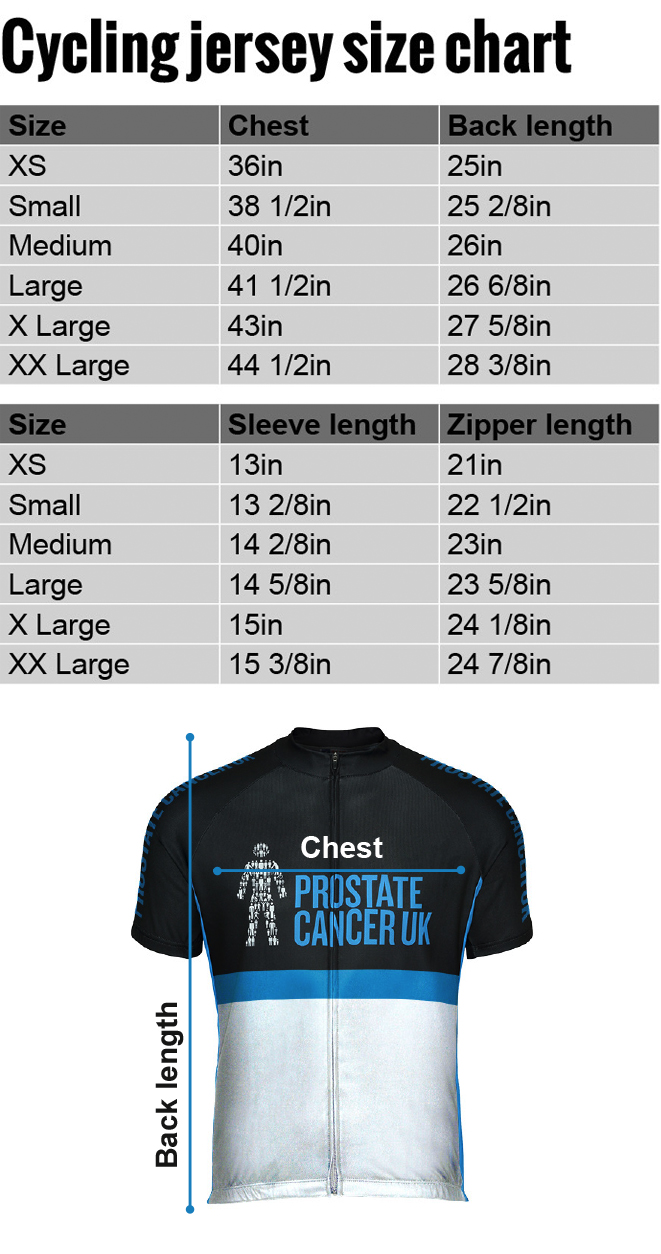 trek jersey size chart
